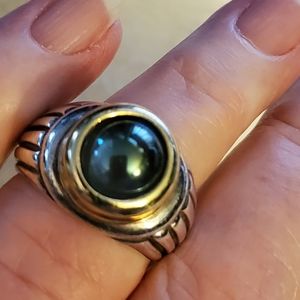 Designer Orbis ring.  Sterling silver and 18kt gold (not plated)